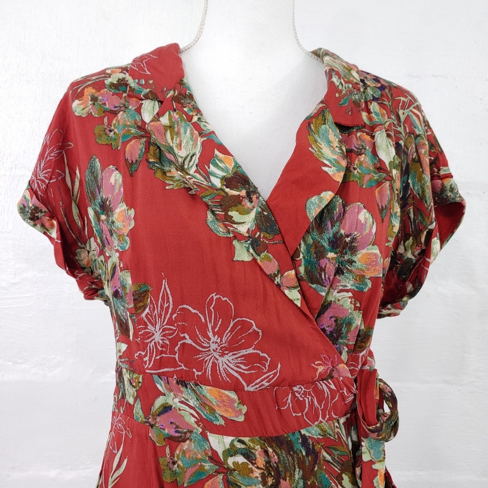 Skies Are Blue Red Floral Dress - Picture 8 of 16